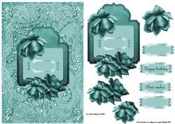 Crystals and Roses Card