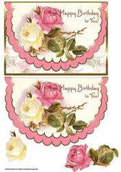 Birthday Roses Envelope Card