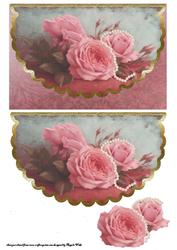 Pink Roses Mock Envelope
