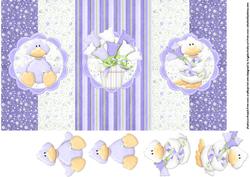 Two Little Ducks and a Vase of Flowers