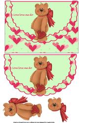 Teddy Love Envelope Card