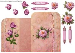 Vintage Rose Shaped Fold Back