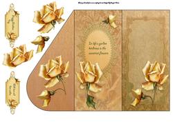 Gold Rose Teardrop