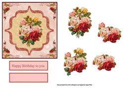 Birthday Coloured Roses