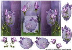 Purple Rose Double Fold Back