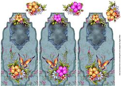 Floral Tri-fold Panels