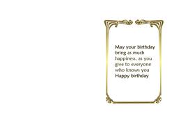 Birthday Wishes Insert
