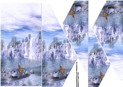 Deer Alone, Winter Scene