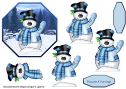Waving Snowman