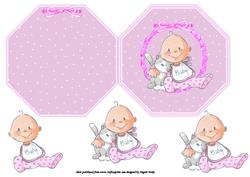Baby Girl and Cat Octagon