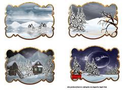 Winter Christmas Scene Toppers