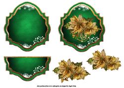 Gold Poinsettia Easel