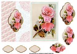 Large Pink Rose Fold Back