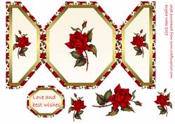 Red Roses with Gold