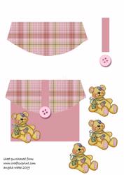 My Patchwork Teddy Stationary Envelope