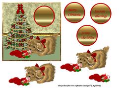 Playful Christmas Pup