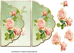 Pink Rose, Forget Me Not, Envelope
