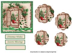 Christmas Scene Through the Window