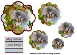 Holly, Horseshoe and Best Wishes for Christmas