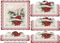 Christmas Cheer, Candles and Poinsettia