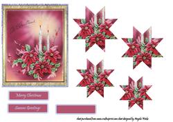 Poinsettias and Candles Star