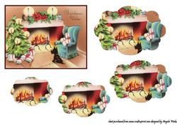 Christmas Fire and Tree