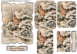 Water Mill Shaped Card Front