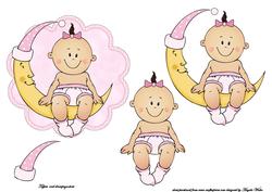 Moon Baby Decoupage