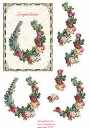 Horse Shoe and Flowers