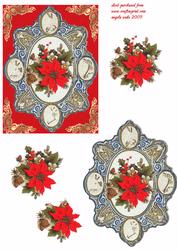 Victorian Frame and Christmas Flowers