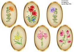 Mixed Floral Cameos