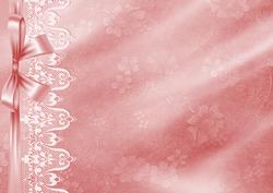Pink Damask Bow and Lace