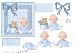 Baby Boy with Ted in the Box
