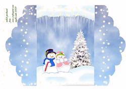 Snowpeople Out for a Walk