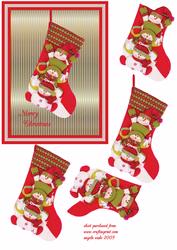 Trio Snowmen and Stocking