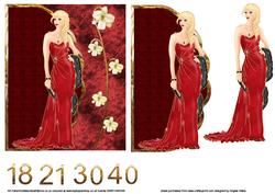 Red Dress Envelope Card