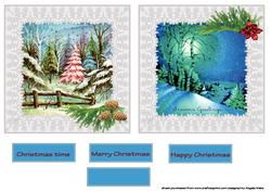 Christmas Trees and Snow Scene