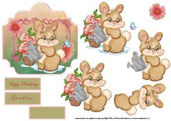 Rabbit and Flowers