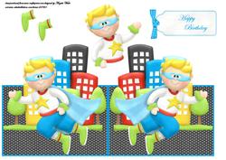 Super Boy Shaped Card