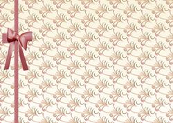 Pink and Cream Swirls and Ribbon