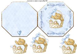 Baby Blue Bear in Basket