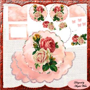 Vintage Rose Wobble Card