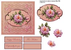 Pink Rose Card Front