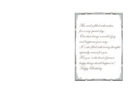 Birthday Wishes with Verse Insert