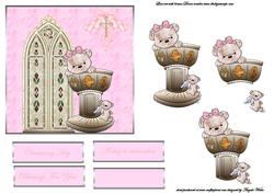 Baby Girl Bear Christening