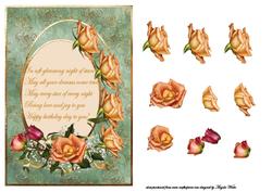 Orange Rose's with Verse