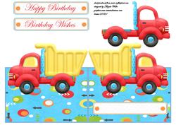 Truck Over the Edge Card