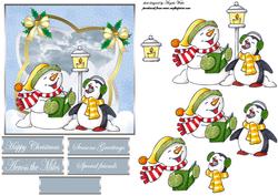 Snowman and Penguin Singing