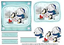 Polar Bear and Penguin Friends