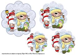 Teddy Bear Carol Singer Stacker